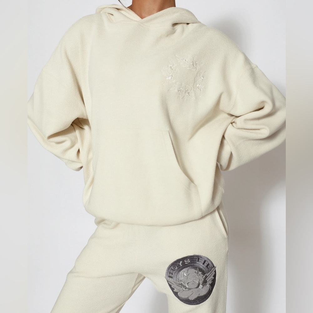 Boys Lie Hoodie and Sweats Set in Sand